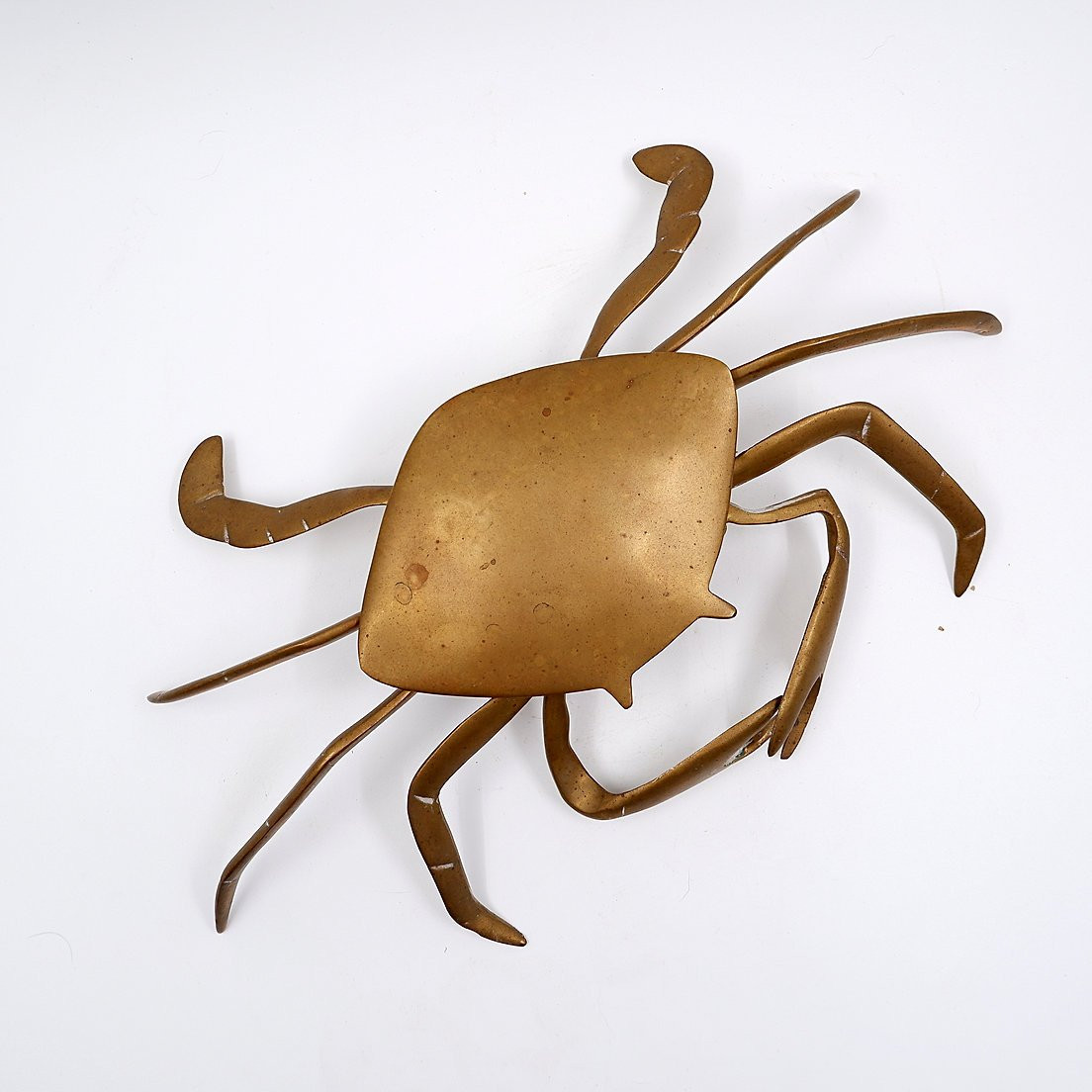 Brass Pocket Emptier In The Shape Of A Blue Crab, 1960s-photo-3