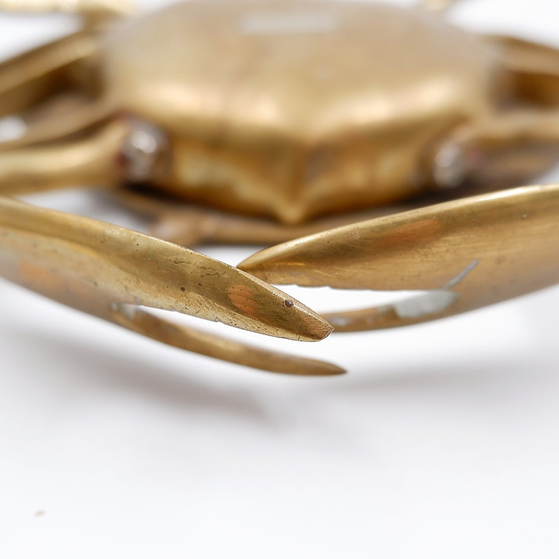 Brass Pocket Emptier In The Shape Of A Blue Crab, 1960s-photo-4