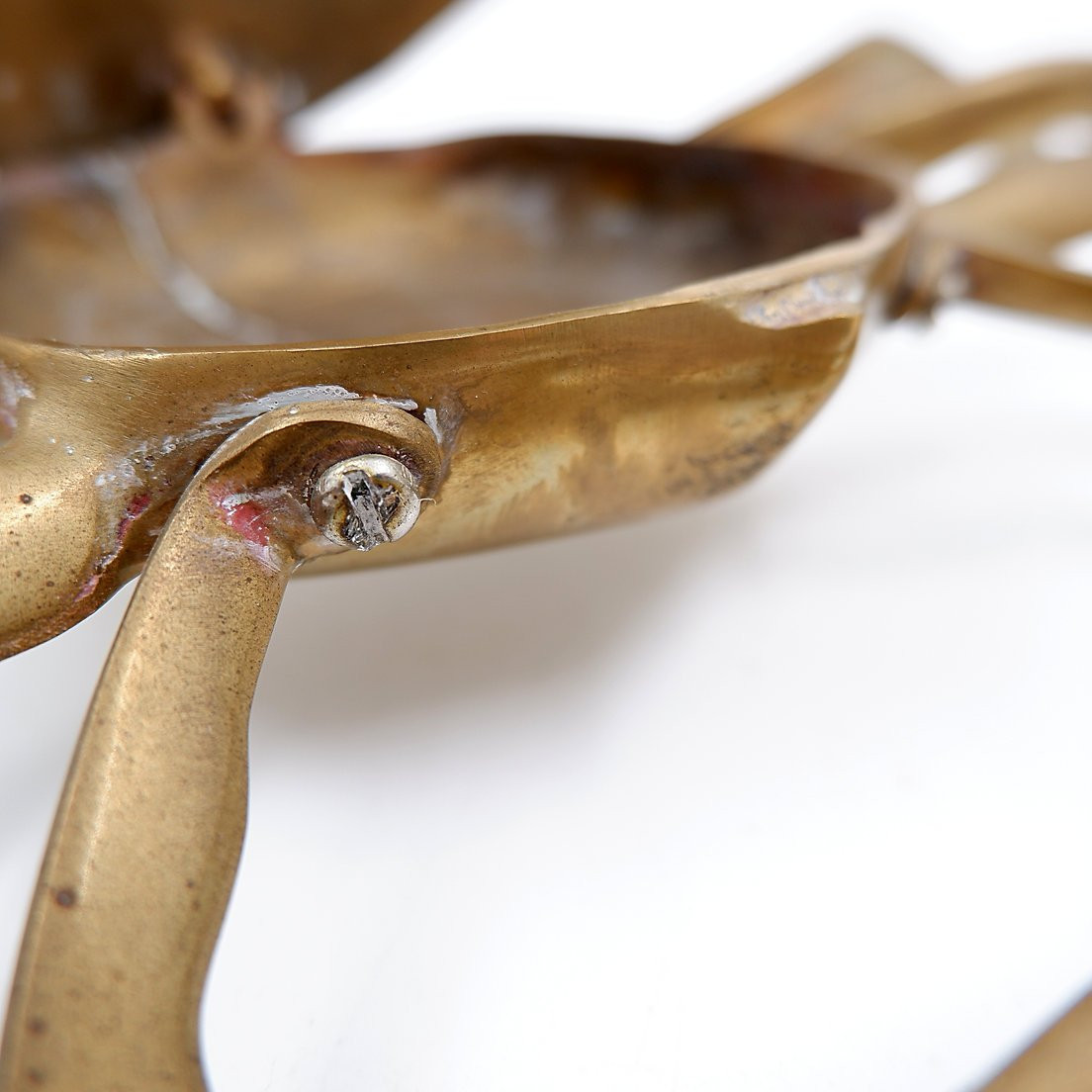Brass Pocket Emptier In The Shape Of A Blue Crab, 1960s-photo-2