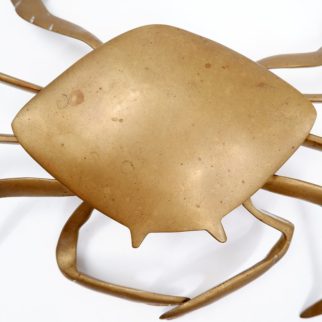 Brass Pocket Emptier In The Shape Of A Blue Crab, 1960s-photo-3