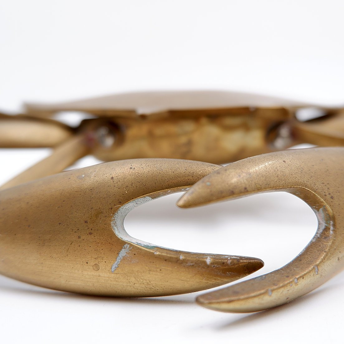 Brass Pocket Emptier In The Shape Of A Blue Crab, 1960s-photo-4
