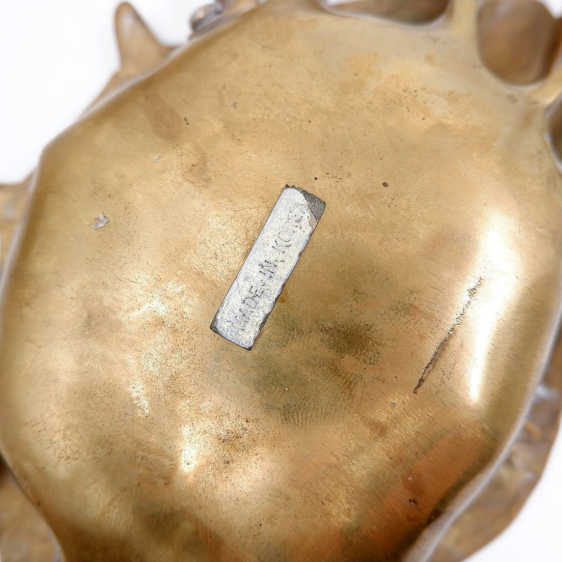 Brass Pocket Emptier In The Shape Of A Blue Crab, 1960s-photo-8
