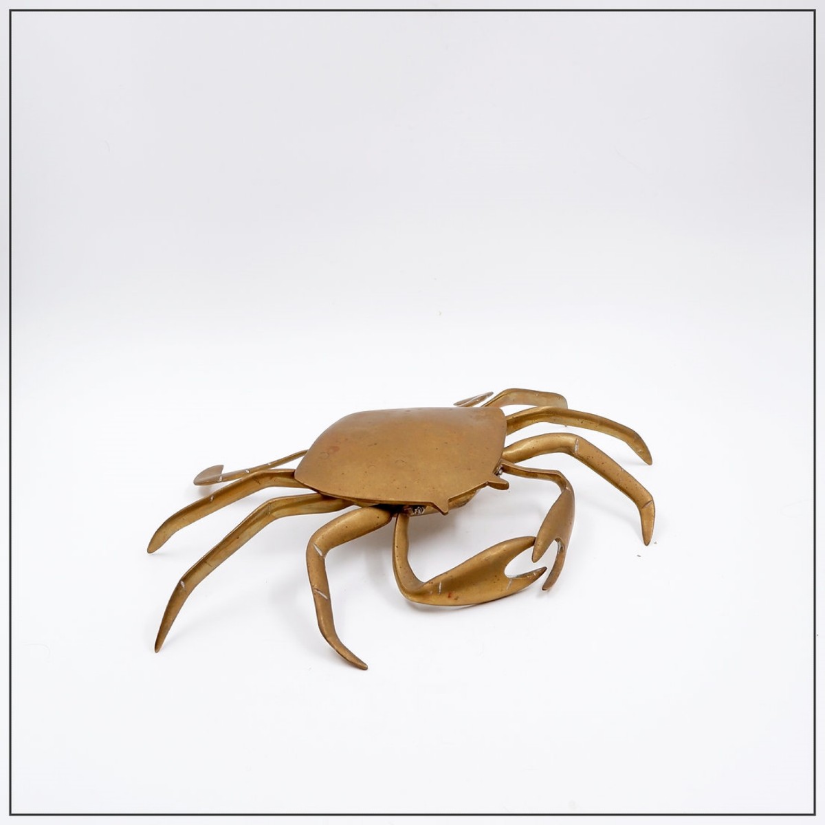 Brass Pocket Emptier In The Shape Of A Blue Crab, 1960s
