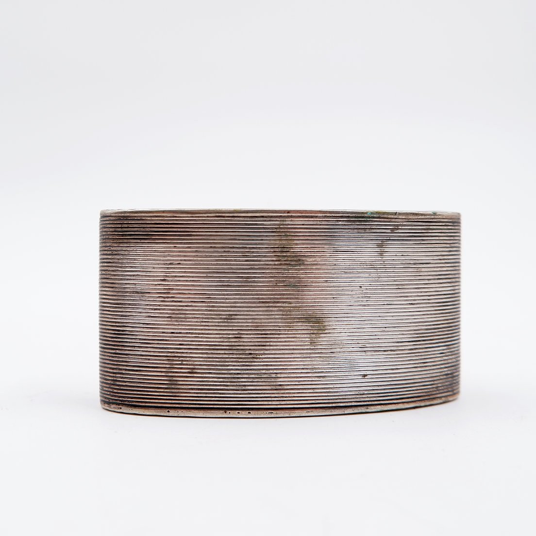 Curved Pocket Snuffbox In Ribbed Silver Gilt - 19th Century-photo-3
