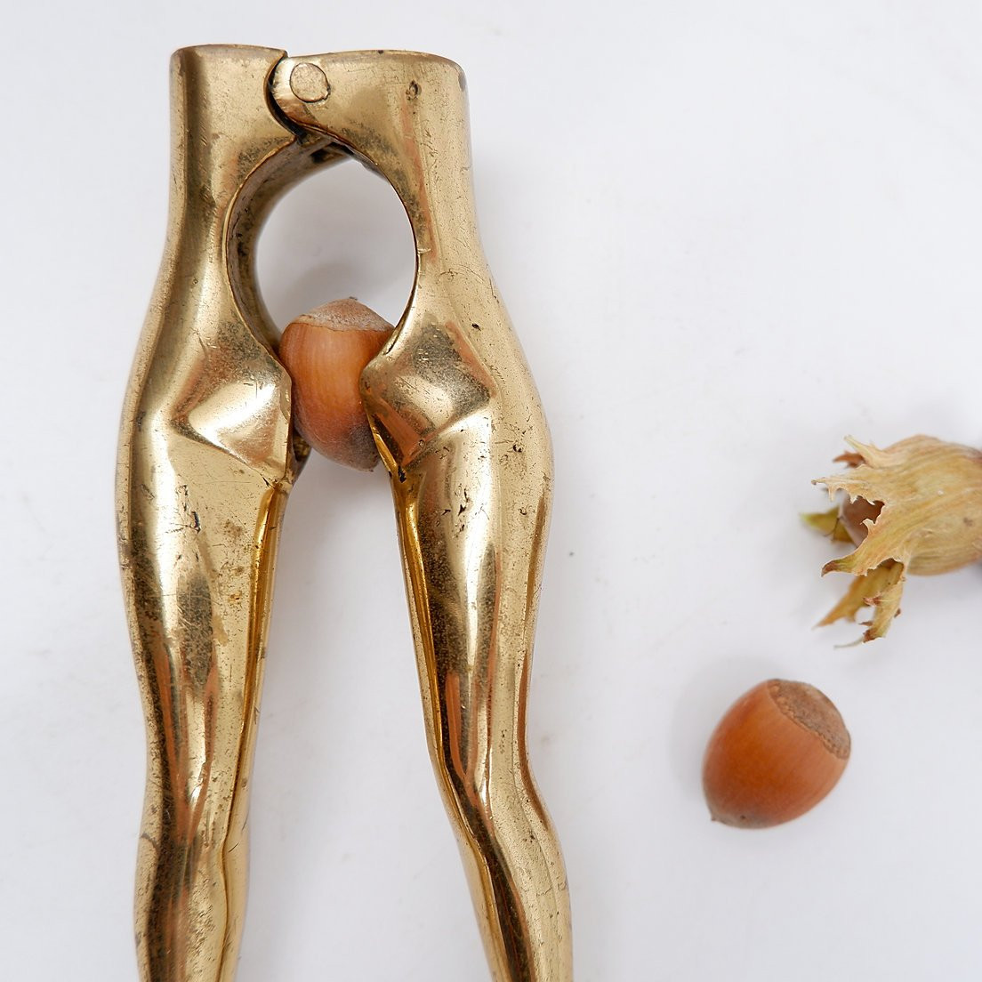 Vintage Brass Nutcracker In The Shape Of A Woman's Legs, 1970s-photo-2