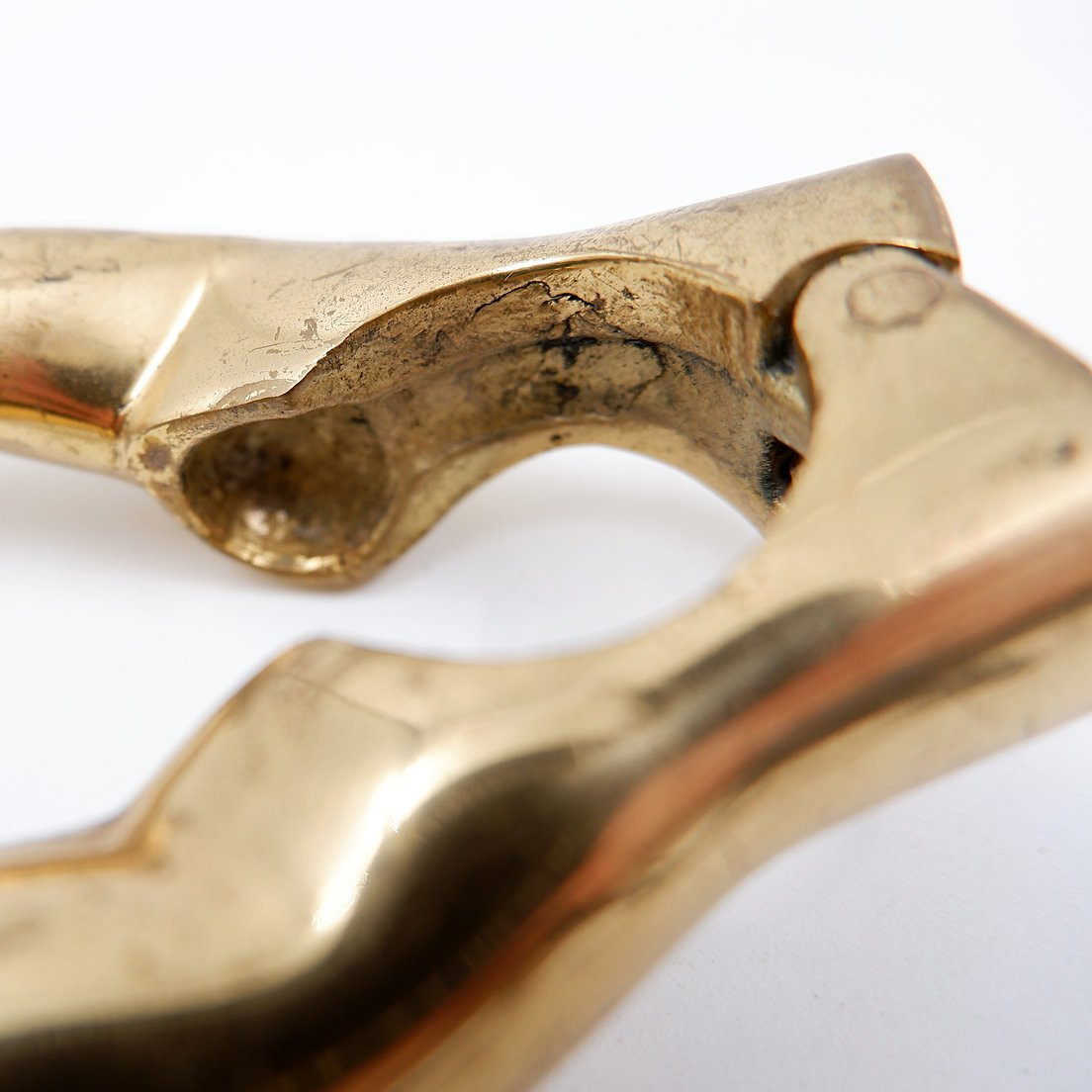 Vintage Brass Nutcracker In The Shape Of A Woman's Legs, 1970s-photo-4