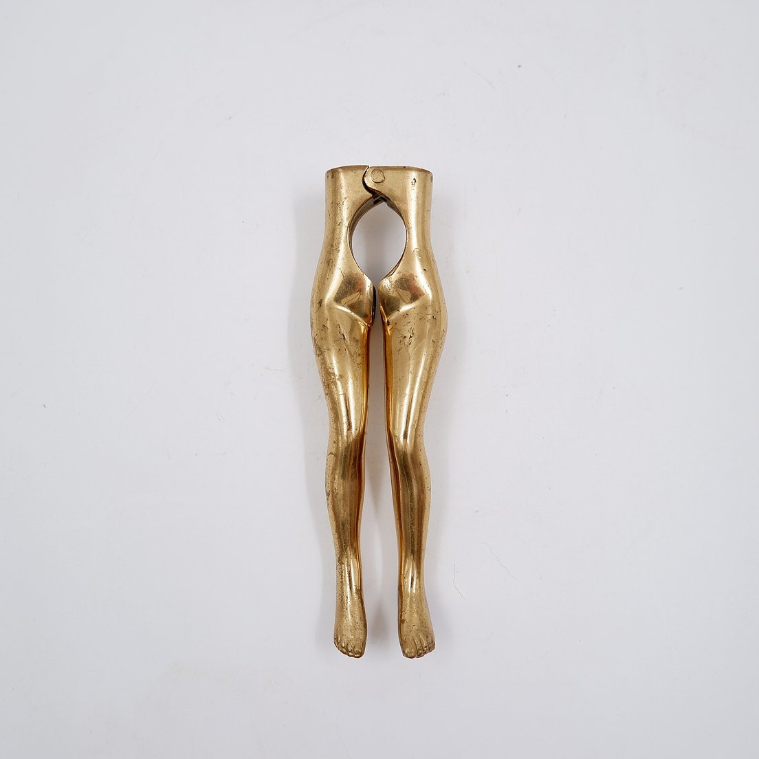 Vintage Brass Nutcracker In The Shape Of A Woman's Legs, 1970s-photo-6