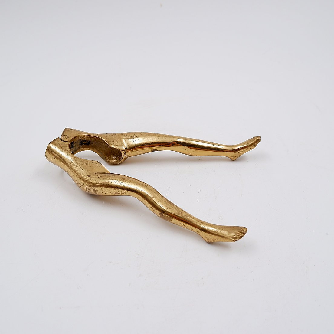 Vintage Brass Nutcracker In The Shape Of A Woman's Legs, 1970s-photo-7