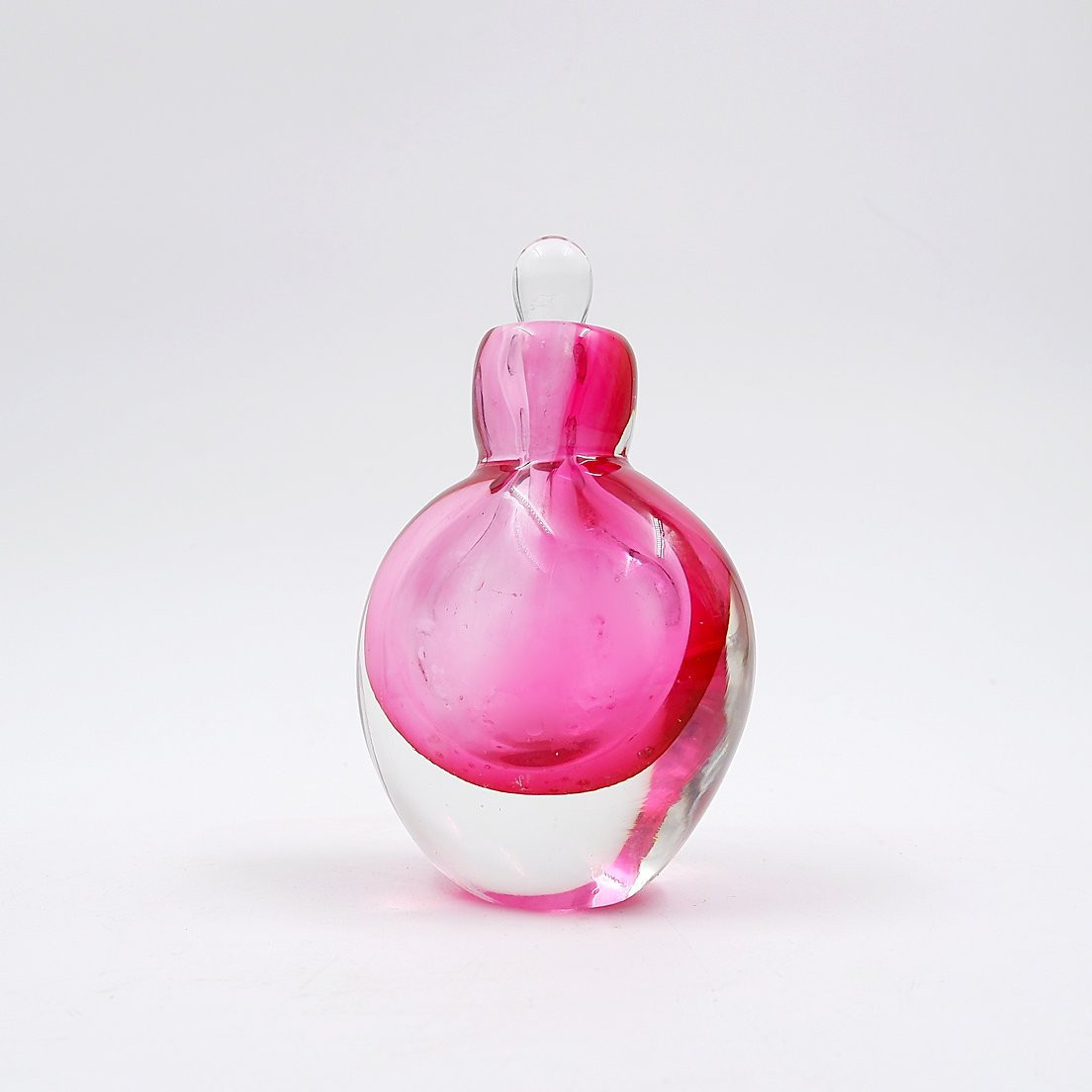 Flacon de parfum « Sommerso » en verre rose et transparent-photo-3