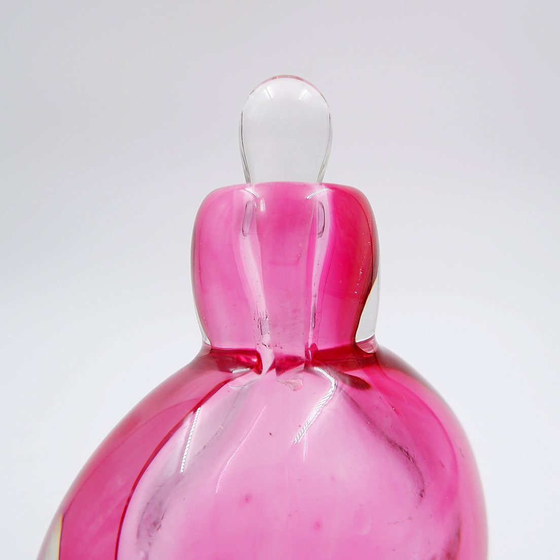 Flacon de parfum « Sommerso » en verre rose et transparent-photo-4