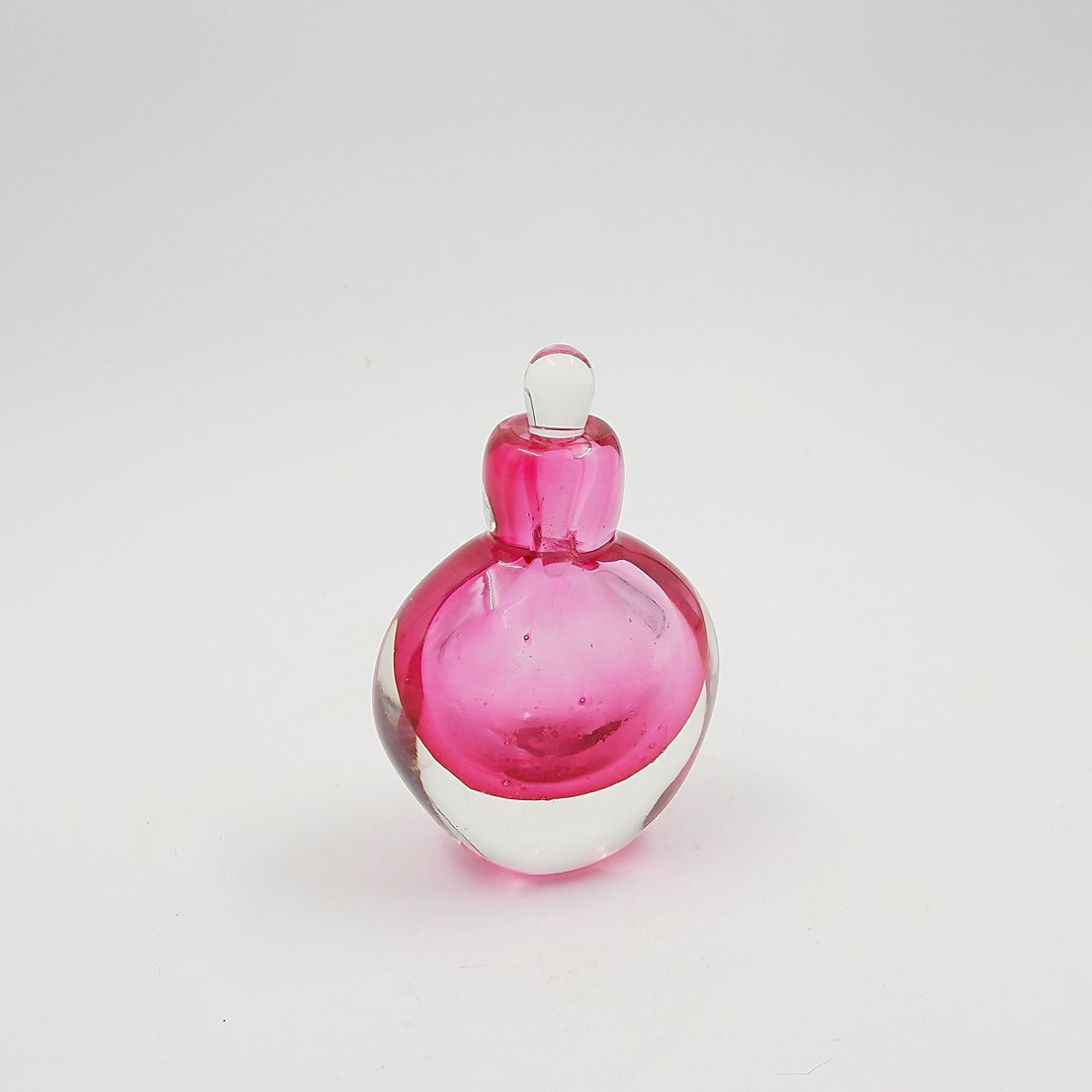 Flacon de parfum « Sommerso » en verre rose et transparent-photo-5