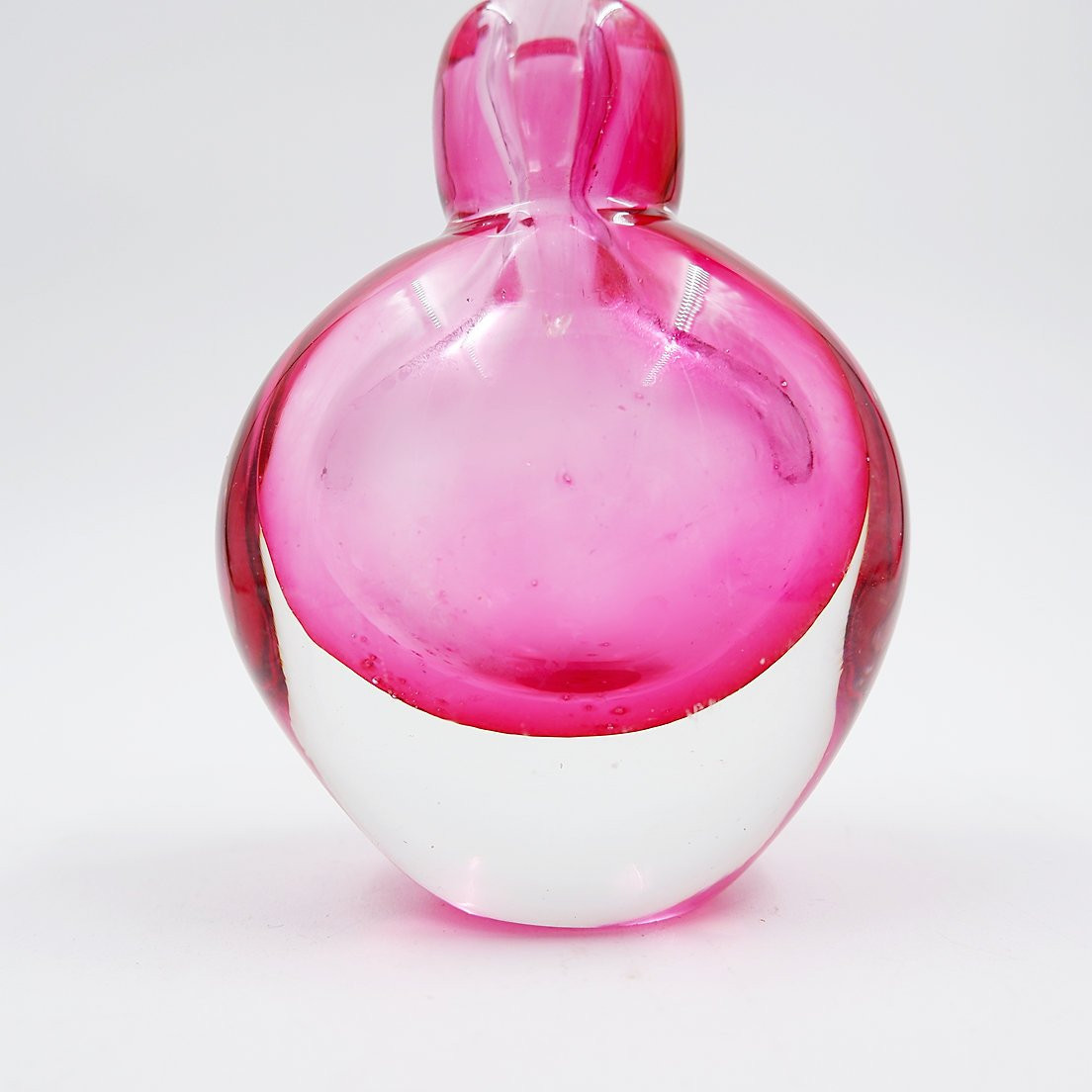 Flacon de parfum « Sommerso » en verre rose et transparent-photo-6