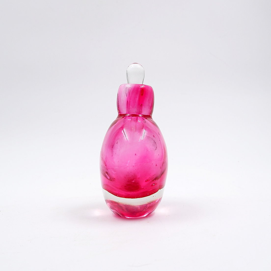 Flacon de parfum « Sommerso » en verre rose et transparent-photo-8