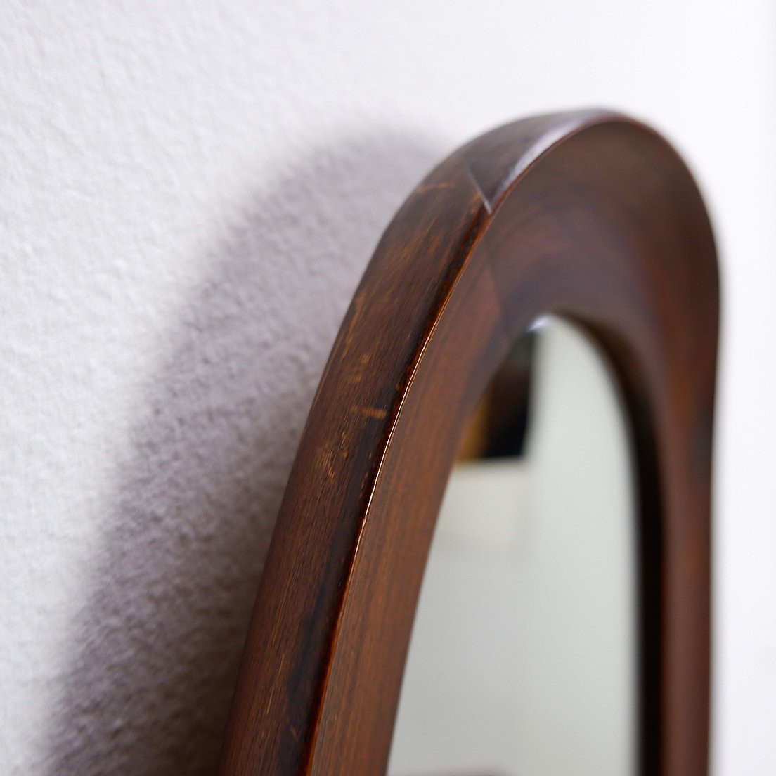 Danish Teak Mirror From The 1960s, H: 73 Cm-photo-3