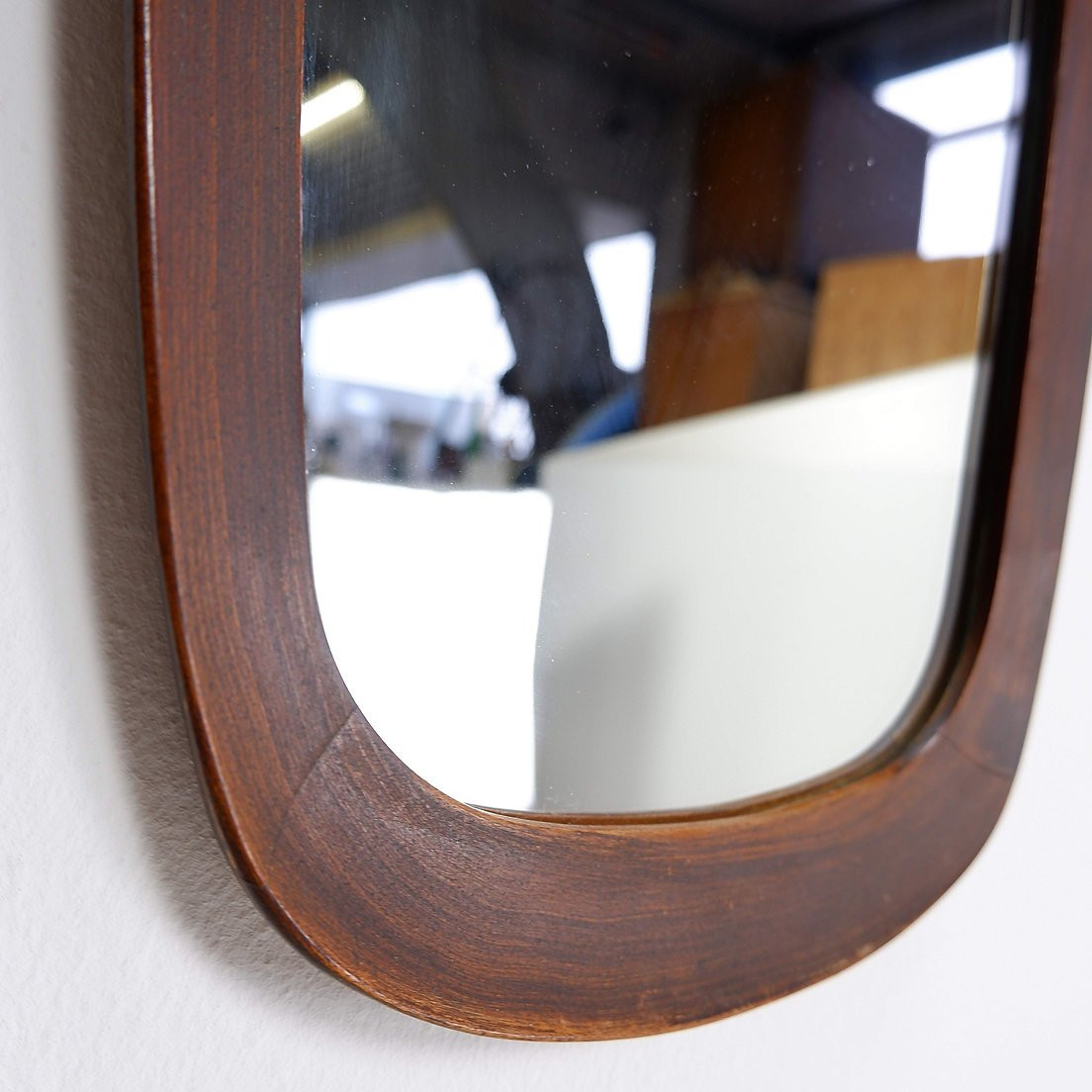 Danish Teak Mirror From The 1960s, H: 73 Cm-photo-5