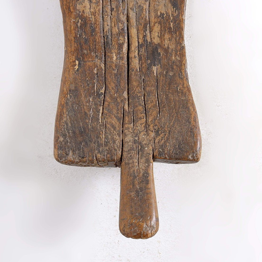 Banc africain Sénoufo en bois sculpté-photo-1