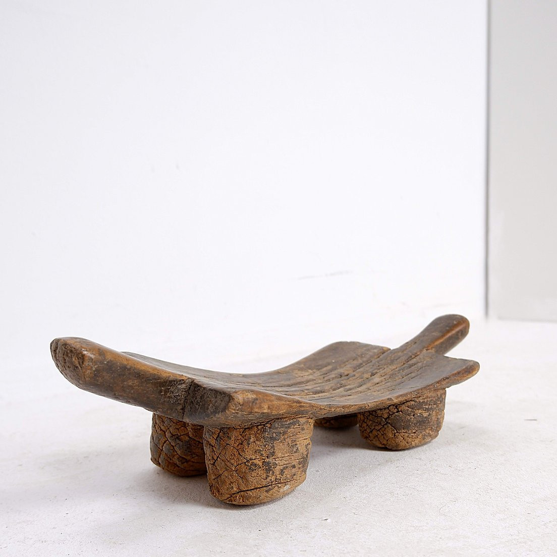 Banc africain Sénoufo en bois sculpté-photo-6