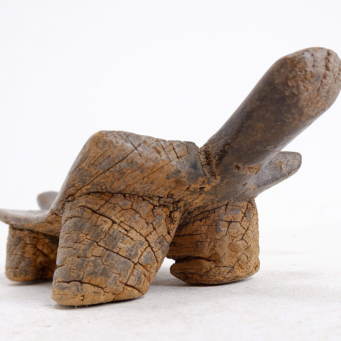 Banc africain Sénoufo en bois sculpté-photo-7