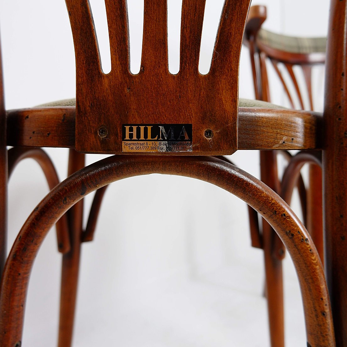 Paire de fauteuils « Palmette » en bois courbé - Hilma/Belgique-photo-7
