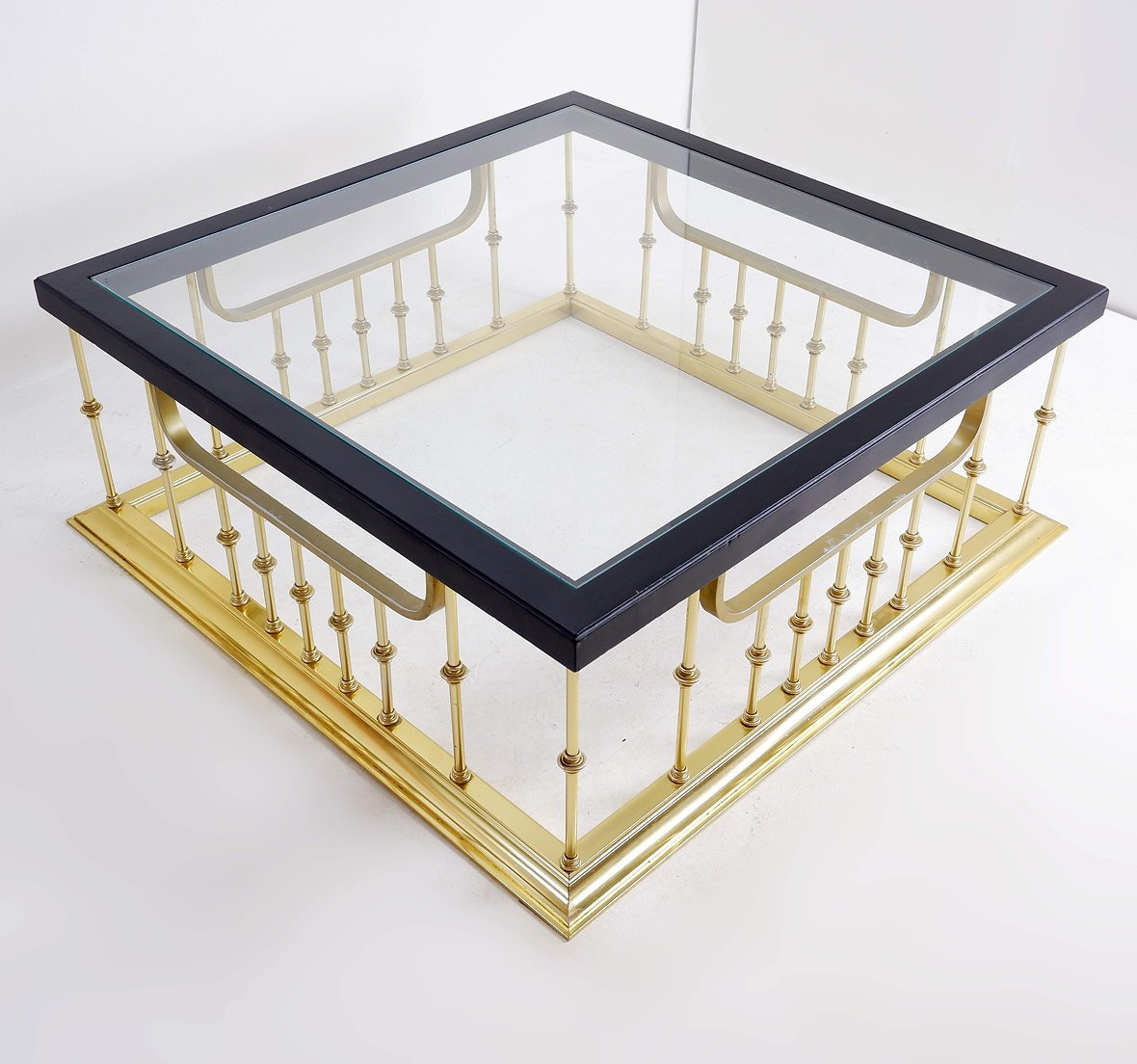 Large Square Coffee Table, "fire Screen" Style - 1960s/70s-photo-4