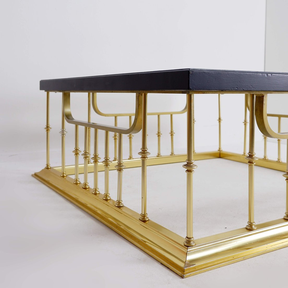 Large Square Coffee Table, "fire Screen" Style - 1960s/70s-photo-8
