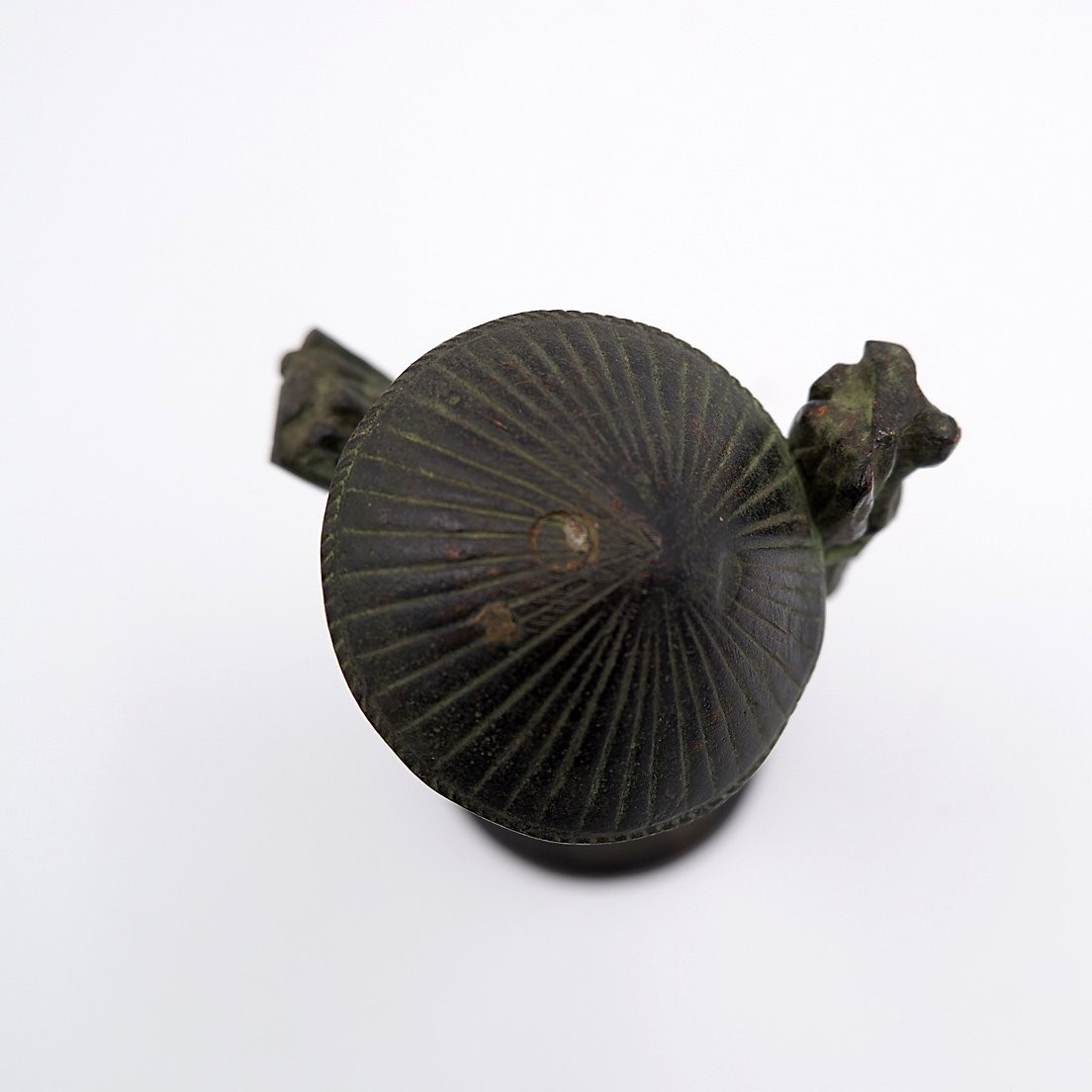 Figurine asiatique en bronze d'un paysan cueilleur de riz - XIXe-photo-7