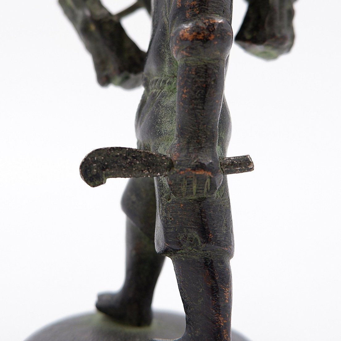 Figurine asiatique en bronze d'un paysan cueilleur de riz - XIXe-photo-8