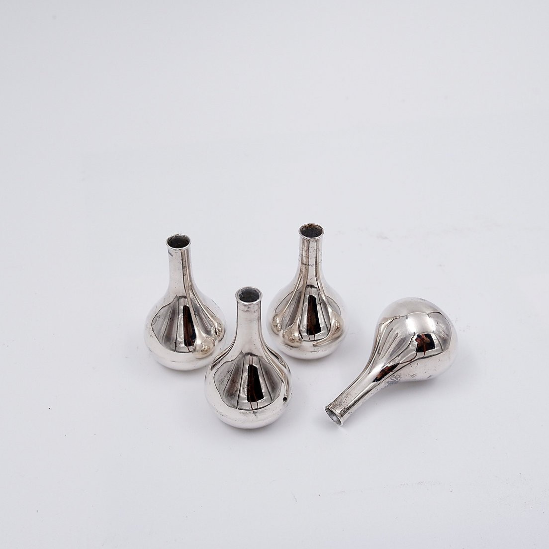 Bougeoirs vintages de Jens Quistgaard pour Dansk - Set de 4 pièces -photo-3