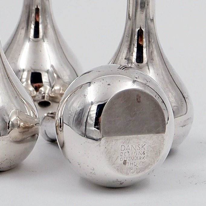 Bougeoirs vintages de Jens Quistgaard pour Dansk - Set de 4 pièces -photo-1