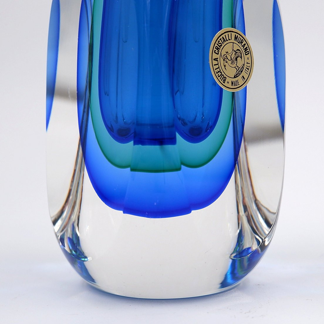  Flacon de parfum en verre Sommerso de Murano de Bucella Cristalli-photo-2