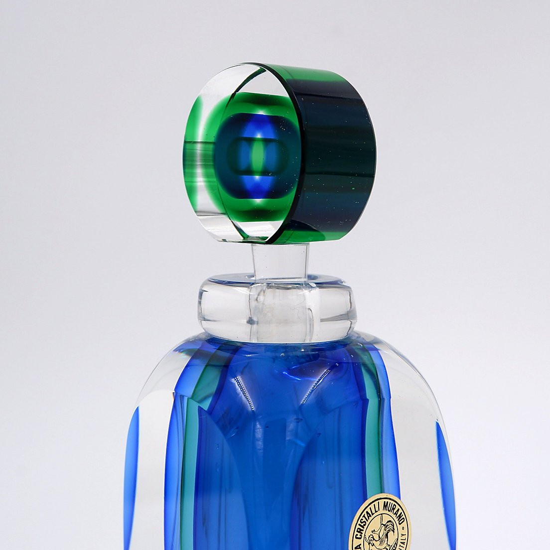 Flacon de parfum en verre Sommerso de Murano de Bucella Cristalli-photo-6
