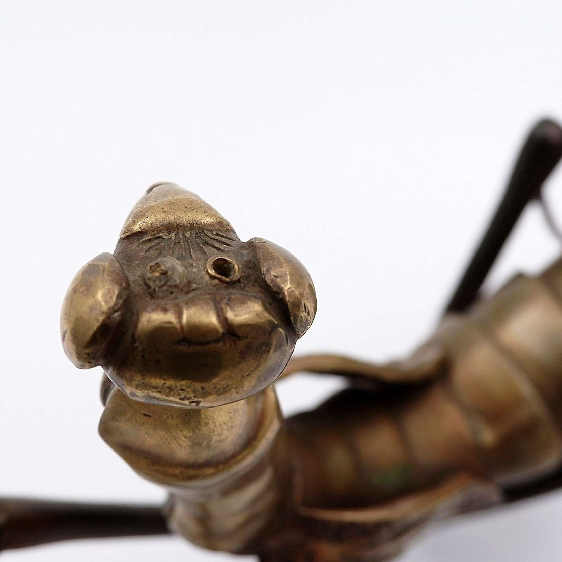 Mid-century Bronze And Brass Mantis-photo-2