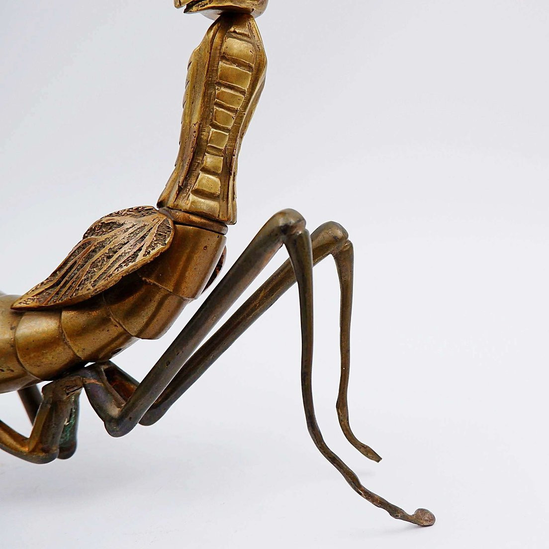 Mid-century Bronze And Brass Mantis-photo-4