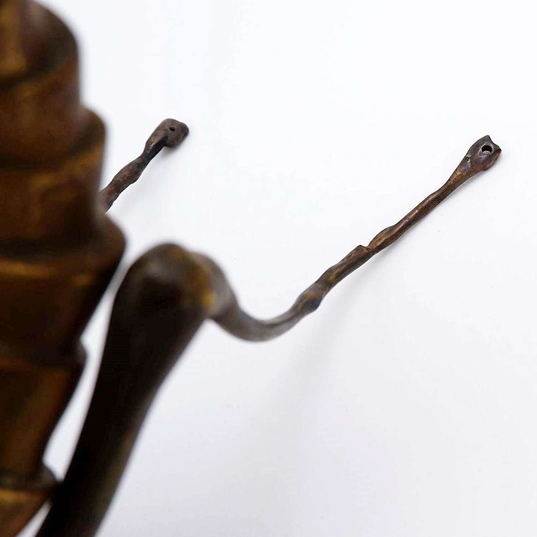 Mid-century Bronze And Brass Mantis-photo-5