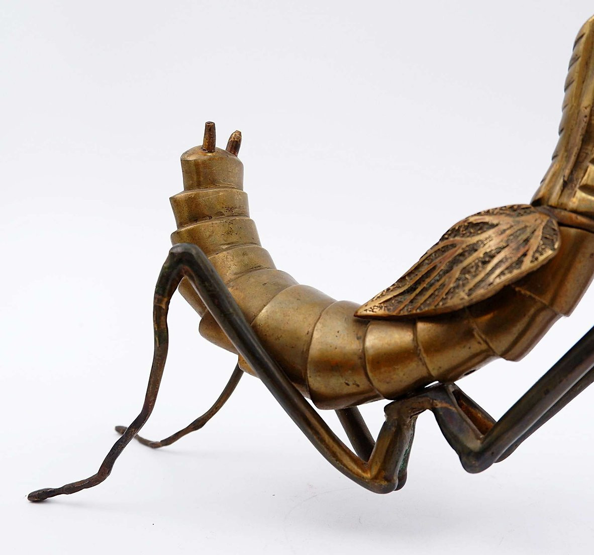 Mid-century Bronze And Brass Mantis-photo-7