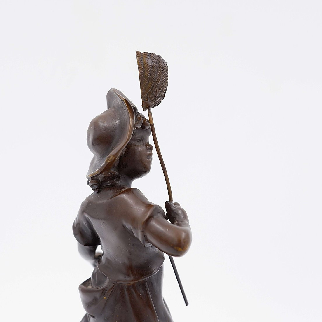 Bronze "Garçon avec un papillon" de l'artiste Auguste Moreau. -  19ème-photo-4