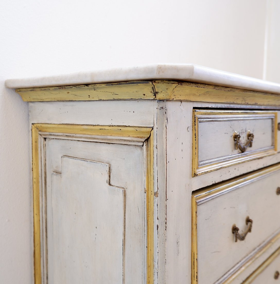 Italian Chest Of Drawers With Marble Top - 19th-photo-4