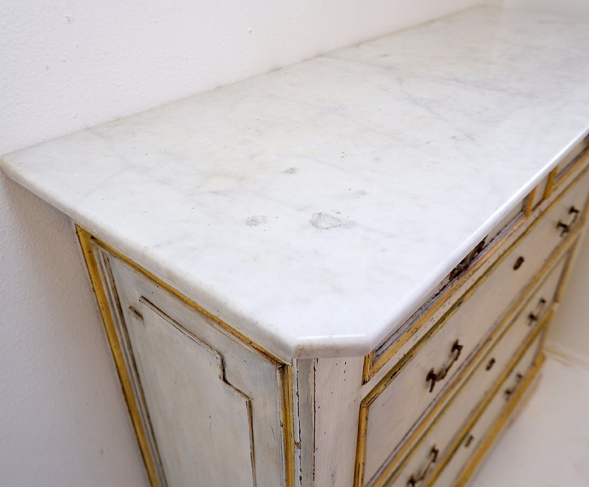 Italian Chest Of Drawers With Marble Top - 19th-photo-7