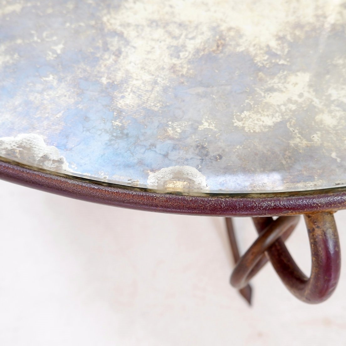 Gilded Iron Coffee Table By René Drouet - 1940s-photo-1