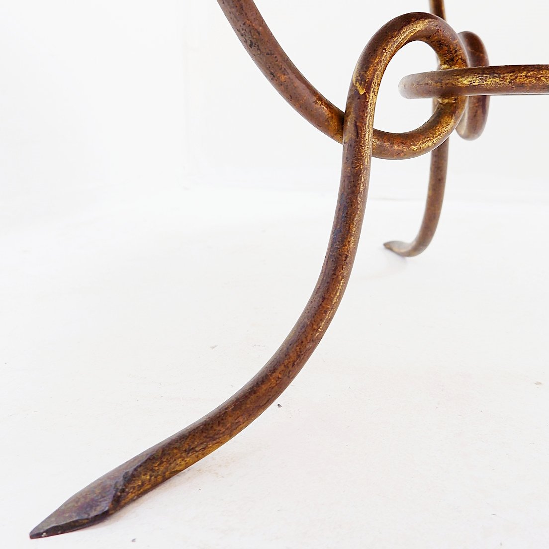 Gilded Iron Coffee Table By René Drouet - 1940s-photo-2