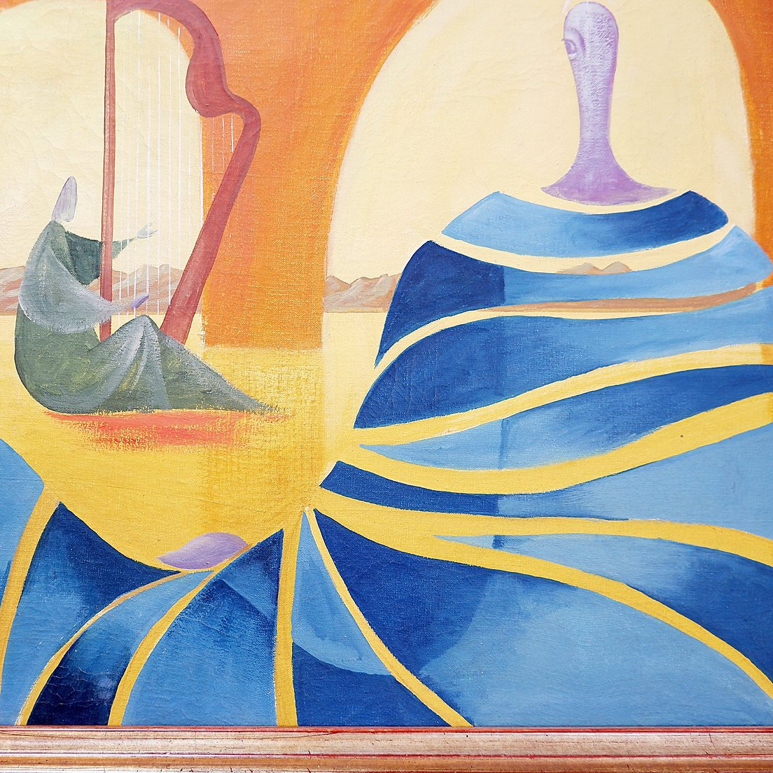 Walter Lewy (1905-1995) Surrealist Scene - Signed And Dated 1974.-photo-3