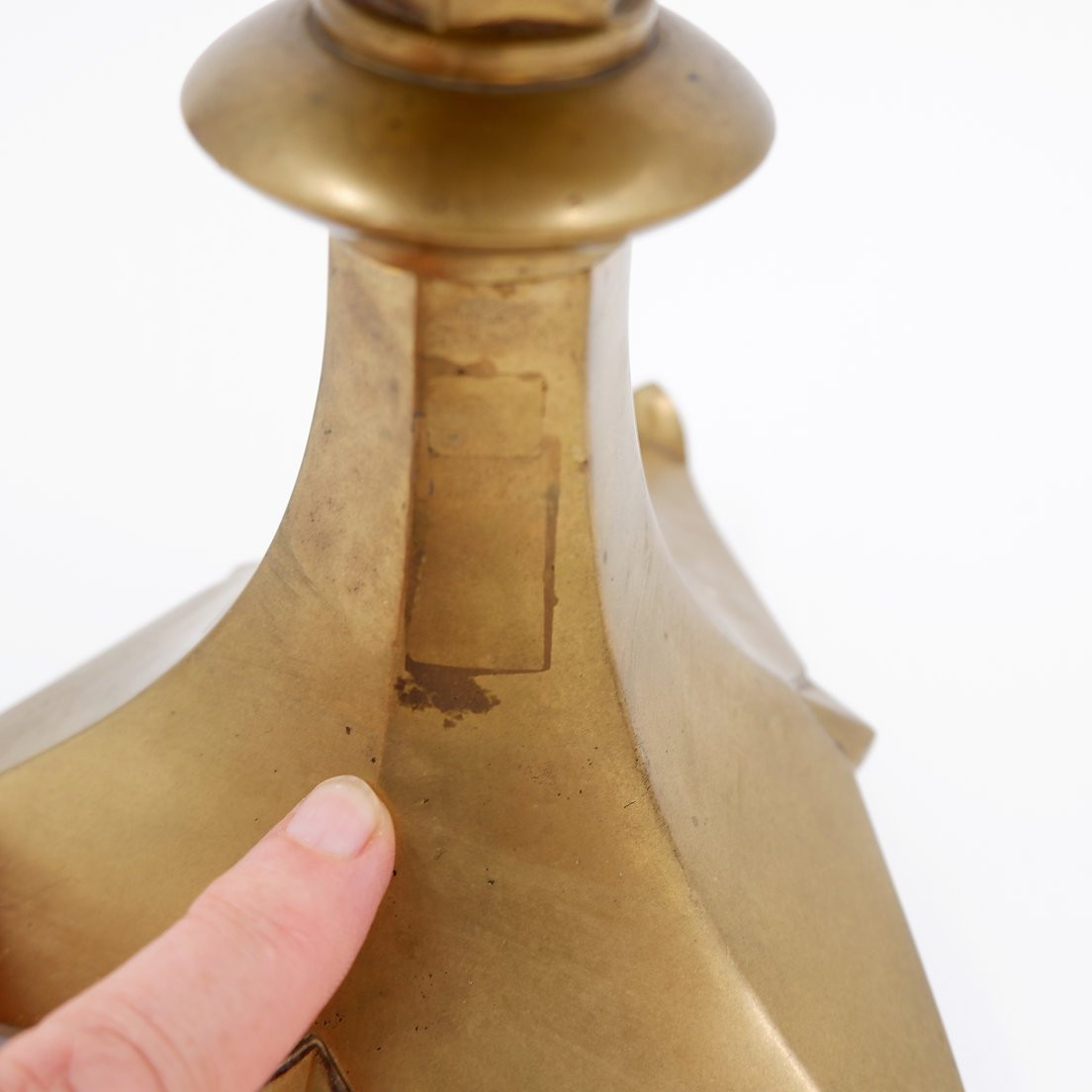 Art Deco Candlestick, Gilt Bronze, Circa 1930-photo-2