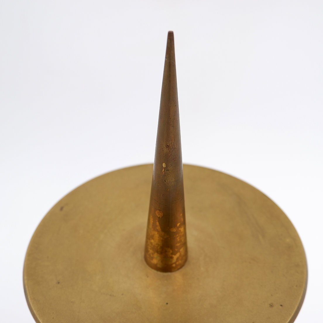 Art Deco Candlestick, Gilt Bronze, Circa 1930-photo-4