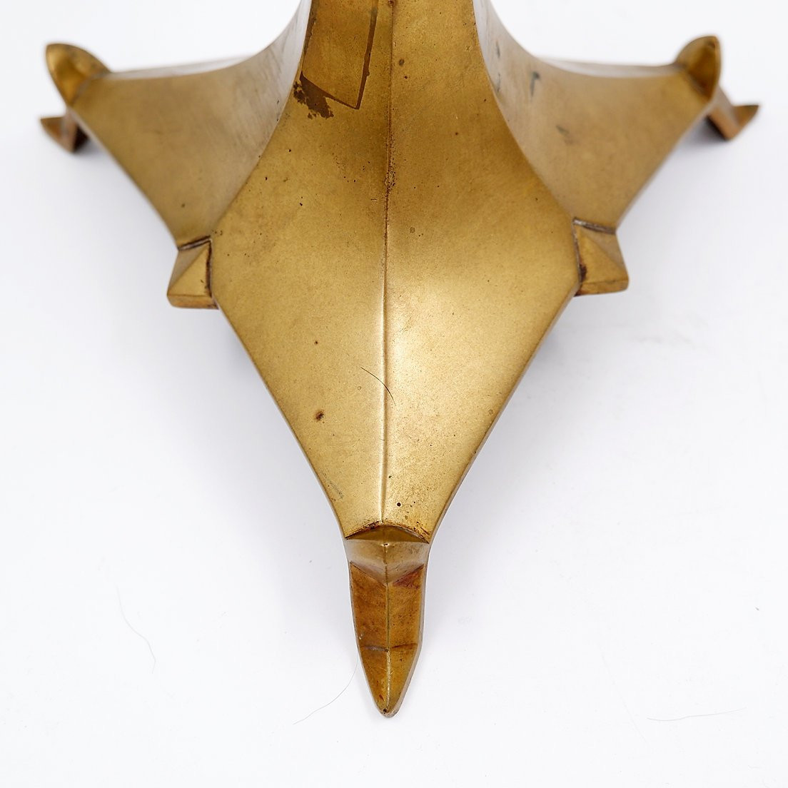 Art Deco Candlestick, Gilt Bronze, Circa 1930-photo-5