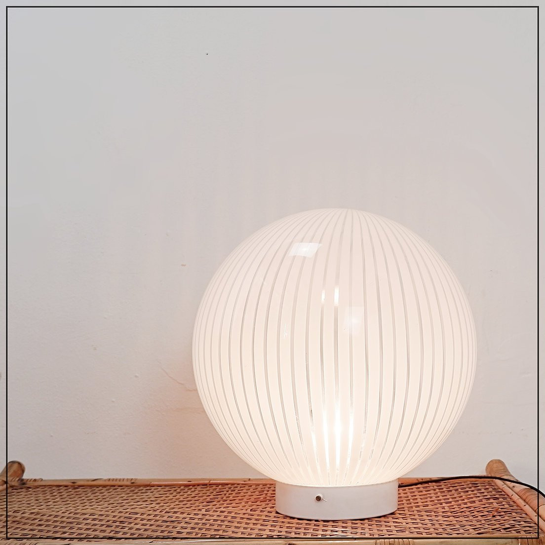 Lampe de table de la série Tessuti pour Venini, Murano années 1960 - Ø 40cm-photo-8