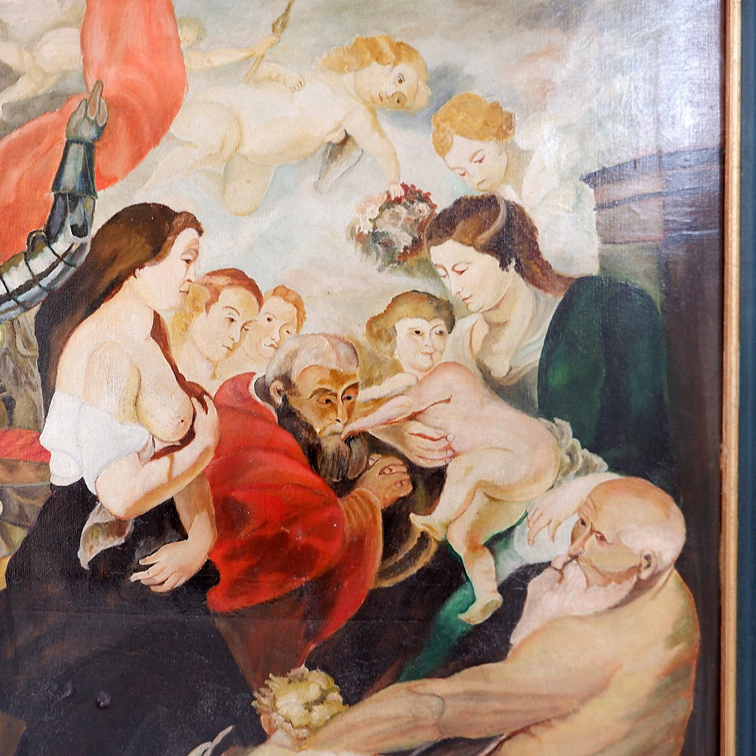  Painting On Canvas Signed J. Meirt - 20th Century -photo-4