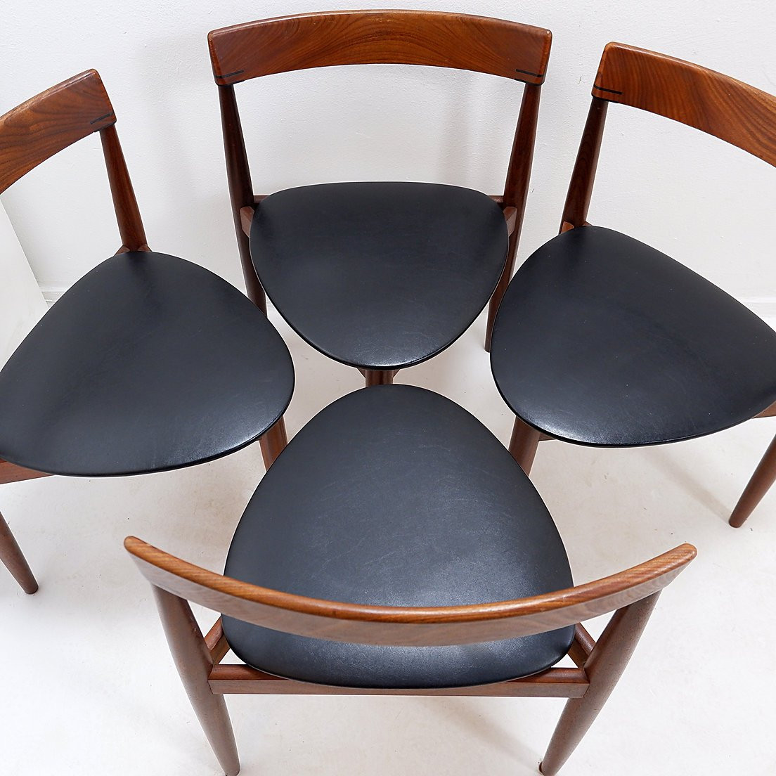 Set Of 4 "roundette" Teak Chairs, Signed Hans Olsen For Frem Røjle, 1950s-photo-4