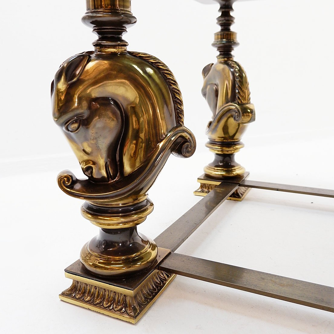 Table basse cheval style Maison Charles - Années 1970-photo-3