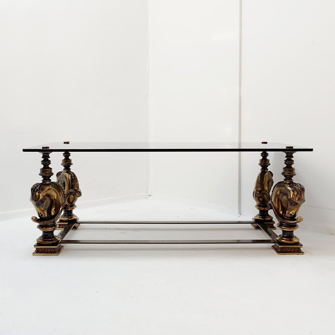 Table basse cheval style Maison Charles - Années 1970-photo-4