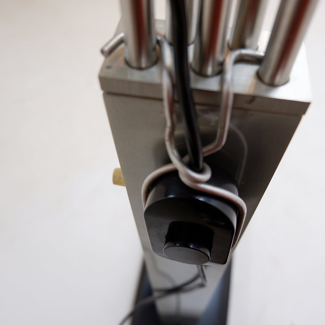 Italian Arc Floor Lamp With 5 Arms In Brushed Chrome - 1970s-photo-3